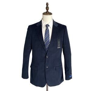 Nautica Sport Coat Men's 40 Long Corduroy Sport Coat Modern Fit Navy Blue NEW
